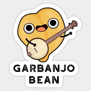 Gar-banjo Bean Cute Garbanzo Banjo Pun Sticker